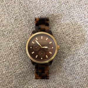 Michael Kors Tortoise Shell and Gold Woman’s Watch